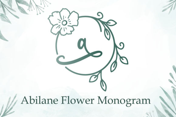 Abilane Flower Monogram: A Decorative Font for Branding