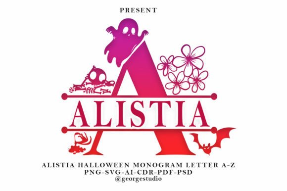 Alistia Halloween Monogram: The Perfect Decorative Font for Crafters