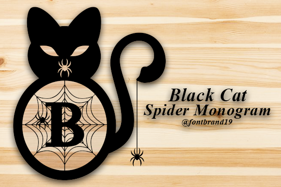 Black Cat Spider Monogram: The Ultimate Spooky Font for Halloween Campaigns