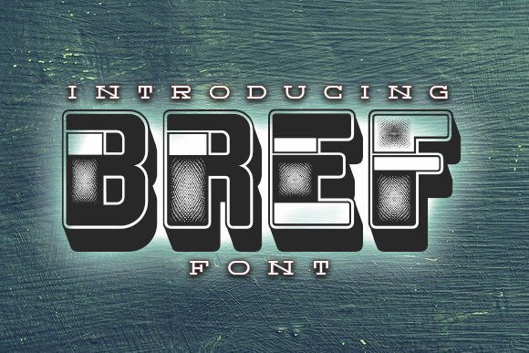 Bref: A Bold 3D Decorative Typeface for Web Design