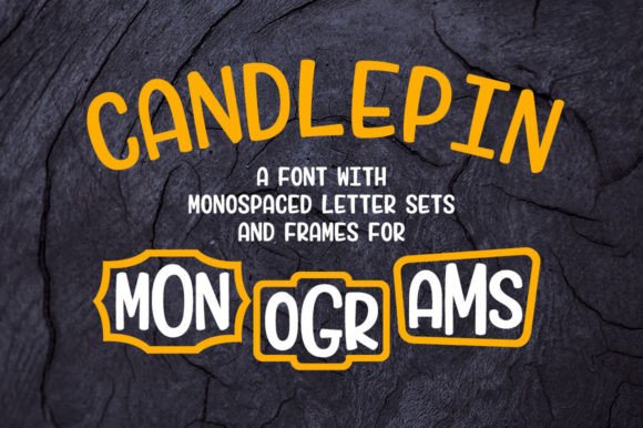 Candlepin Monogram: A Playful Typeface for Handmade Brands