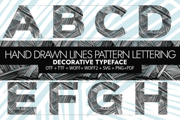 Elevate Web Headers with the Hand Drawn Ink Lines Typeface