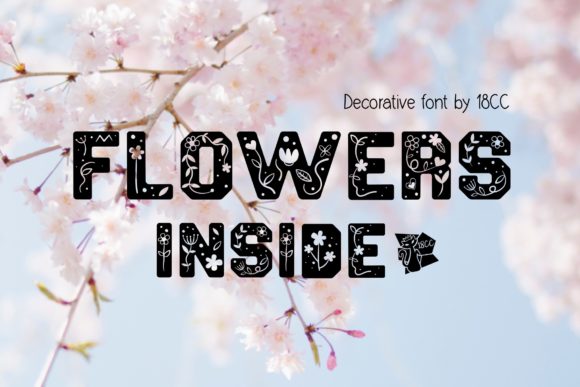 Flowers Inside: A Decorative Font for Vibrant Campaigns