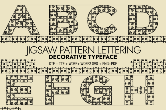 Jigsaw Pattern Lettering: A Bold Display Font for Campaigns