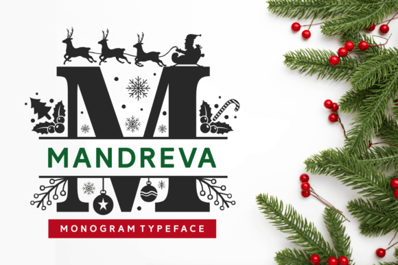 Mandreva: A Festive Typeface for Digital Design