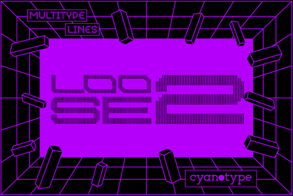 MultiType Lines Loose 2: A Pixelated Typeface for Modern Web Design