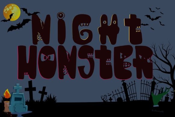Night Monster: A Bold Display Font for Dark Branding