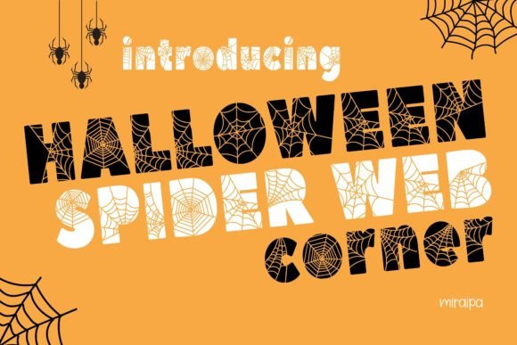 Spider Web Corner: A Spooky Display Font for Halloween Campaigns