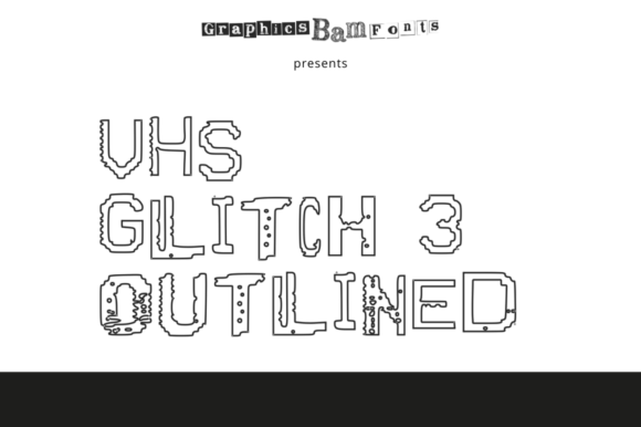 Upgrade Your Brand with the VHS Glitch 3 Outlined Typeface