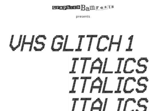 VHS Glitch 1 Italic: A Bold Decorative Font for Makers