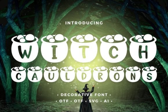 Witch Cauldrons: A Playful Decorative Font for Web Design
